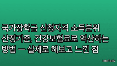 국가장학금 신청자격 소득분위 산정기준, 건강보험료로 역산하는 방법 — 실제로 해보고 느낀 점