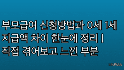 부모급여 신청방법과 0세 1세 지급액 차이 한눈에 정리 | 직접 겪어보고 느낀 부분