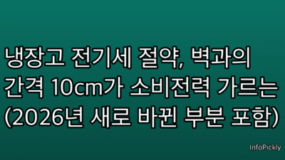 냉장고 전기세 절약, 벽과의 간격 10cm가 소비전력 가르는 (2026년 새로 바뀐 부분 포함)