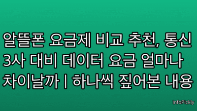 알뜰폰 요금제 비교 추천, 통신 3사 대비 데이터 요금 얼마나 차이날까 | 하나씩 짚어본 내용