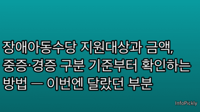 장애아동수당 지원대상과 금액, 중증·경증 구분 기준부터 확인하는 방법 — 이번엔 달랐던 부분