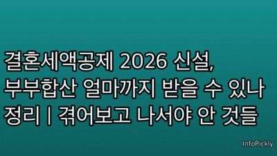 결혼세액공제 2026 신설, 부부합산 얼마까지 받을 수 있나 정리 | 겪어보고 나서야 안 것들