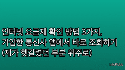 인터넷 요금제 확인 방법 3가지, 가입한 통신사 앱에서 바로 조회하기 (제가 헷갈렸던 부분 위주로)