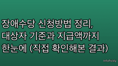 장애수당 신청방법 정리, 대상자 기준과 지급액까지 한눈에 (직접 확인해본 결과)