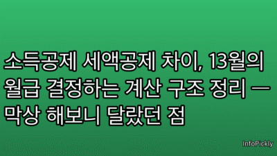 소득공제 세액공제 차이, 13월의 월급 결정하는 계산 구조 정리 — 막상 해보니 달랐던 점